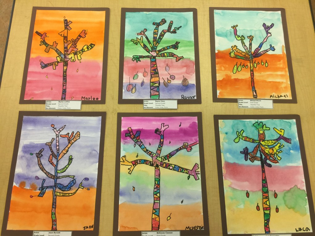 Trees of Thanks with Grade 1 & 2